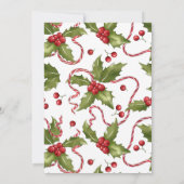 Holly Bow kerstfeest Kaart (Achterkant)