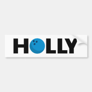 Holly bowling bumper sticker