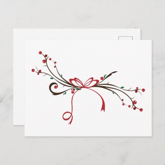 Holly Branch Briefkaart (Voorkant / Achterkant)