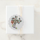 Holly Branch Gift Label (In situ)