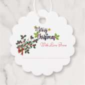 Holly Branch Gift Label (Achterkant)