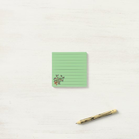 Holly Branch Post-it Notes (Op bureau)