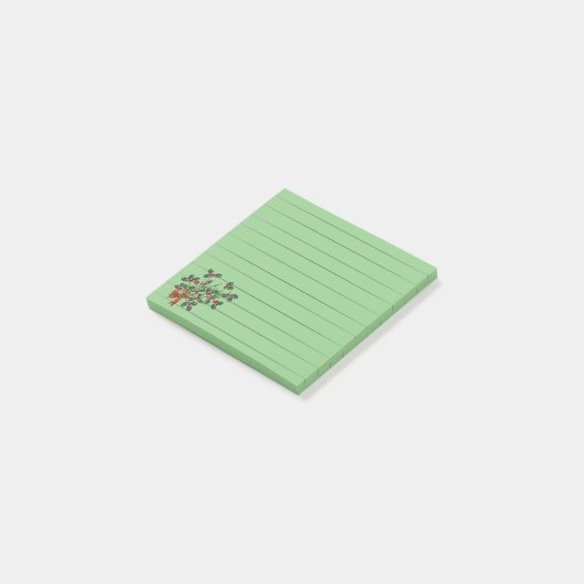 Holly Branch Post-it Notes (Schuin)