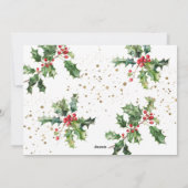 Holly Branches 5 fotocollage Kerstmis Feestdagenkaart (Achterkant)