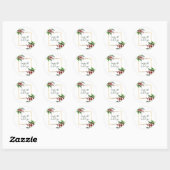 Holly Branches gelukkigste Feestdagen Sticker (Vel)