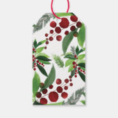 Holly Branches Holiday Gift Label Cadeaulabel (Achterkant)