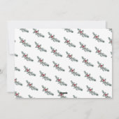 Holly Branches Kaart voor Kerstmis (Achterkant)