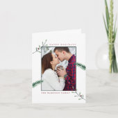 Holly Branches: Kerstmis Feestdagen Kaart (Voorkant)