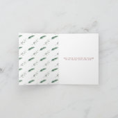 Holly Branches: Kerstmis Feestdagen Kaart (Binnen)