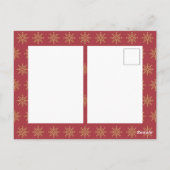 Holly Branches Merry Christmas 6 Fotocollage Briefkaart (Achterkant)