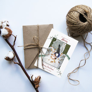 Holly Branches Passen getrouwd 1e kerstbruiloft Feestdagenkaart