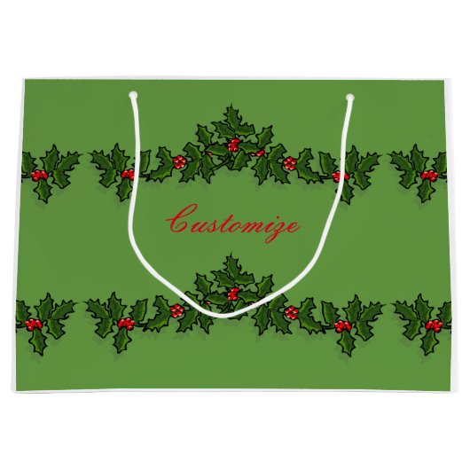 Holly Branches Thunder_Cove Large Cadeautasje (Voorkant)