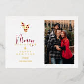 Holly Branches Whimsical Merry Classic Folie Feestdagenkaart (Voorkant)