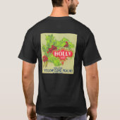 Holly Brand Peaches  Fruit Crate Label T-shirt (Achterkant)