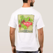 Holly Brand Peaches  Fruit Crate Label T-shirt (Achterkant)
