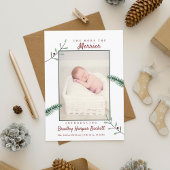 Holly Brants New Baby Foto kerstmis Feestdagenkaart