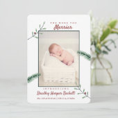 Holly Brants New Baby Foto kerstmis Feestdagenkaart (Staand voorkant)