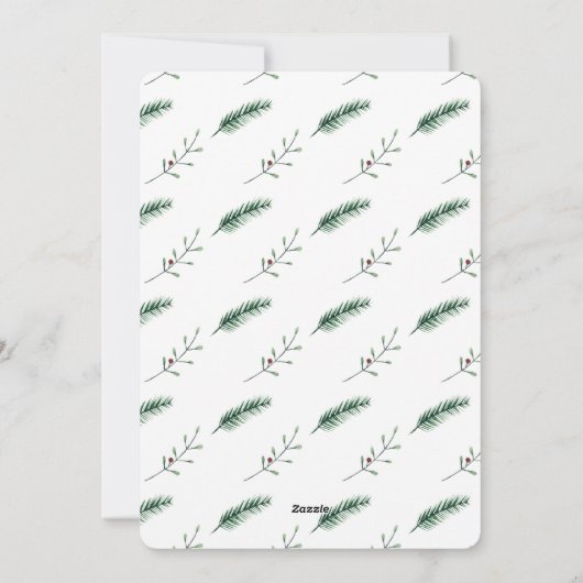 Holly Brants New Baby Foto kerstmis Feestdagenkaart (Achterkant)