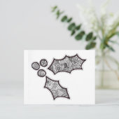 Holly Briefkaart in zwart-wit (Staand voorkant)