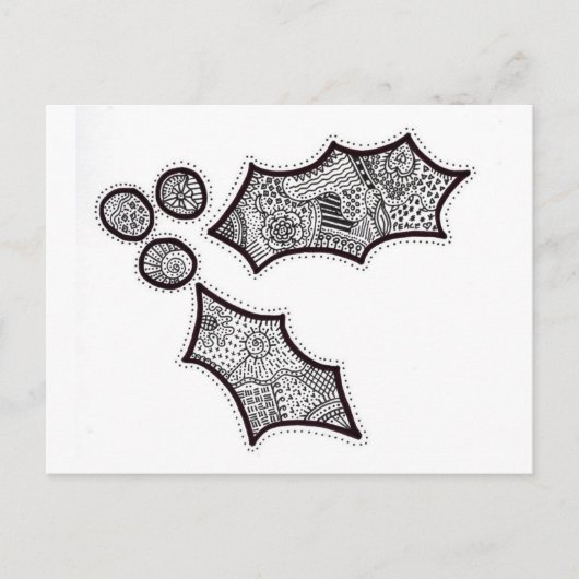 Holly Briefkaart in zwart-wit (Voorkant)