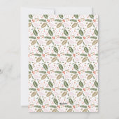 Holly Bright Typografie kerstfoto Feestdagenkaart (Achterkant)