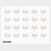 Holly Bright Typografie Kerstmis Ronde Sticker (Vel)