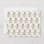  Holly Bright Typografie Kerstmis zonder foto Feestdagenkaart (Achterkant)