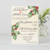  Holly bruiloft uitnodiging (Staand voorkant)