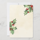  Holly bruiloft uitnodiging (Achterkant)