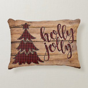 holly Buffalo met kerstboompiloot Accent Kussen