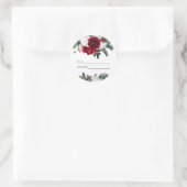 HOLLY Burgundy Gold Floral to from Gift Stickers (Tas)