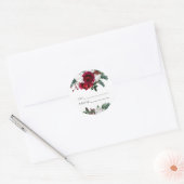HOLLY Burgundy Gold Floral to from Gift Stickers (Envelop)