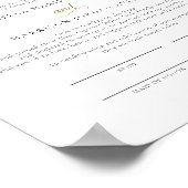 HOLLY Burgundy Winter Floral huwelijkscertificaat Poster (Hoek)