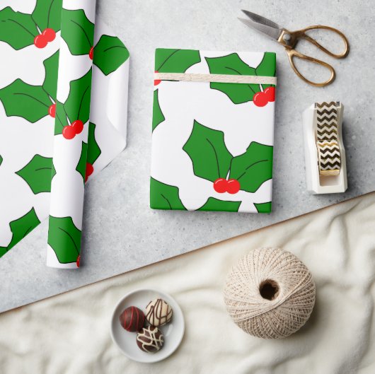 Holly Cadeaupapier (Crafts)