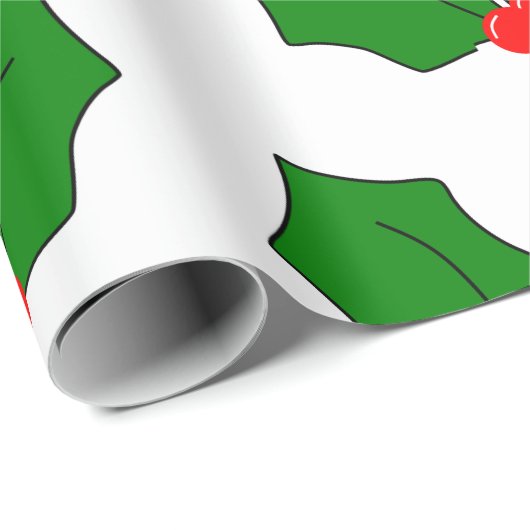 Holly Cadeaupapier (Rol Hoek)