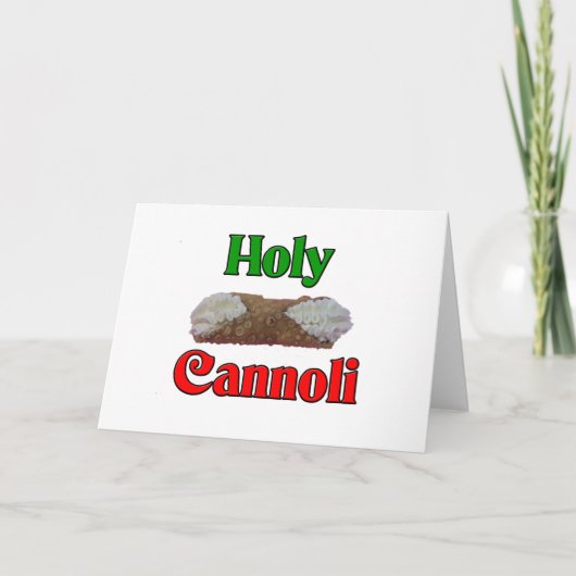 Holly Cannoli Feestdagen Kaart (Voorkant)