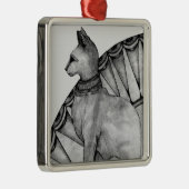 Holly Cat Metalen Ornament (Rechts)