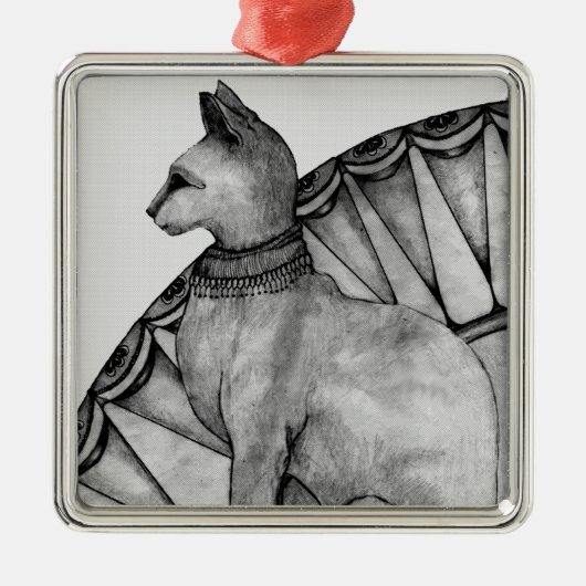 Holly Cat Metalen Ornament (Voorkant)