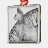 Holly Cat Metalen Ornament (Links)