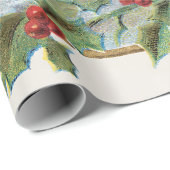 Holly Cats en vogelkerst Cadeaupapier (Rol Hoek)