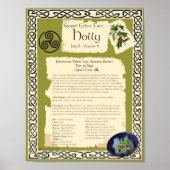 HOLLY CELTIC SACRED TREE POSTER (Voorkant)