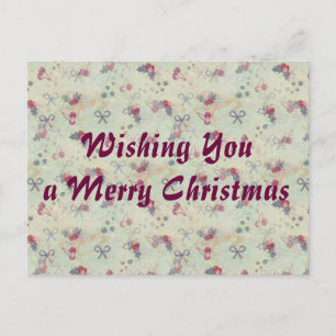 Holly, Cherries en briefkaart met kerst bij runder