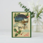  Holly Christmas Briefkaart (Staand voorkant)