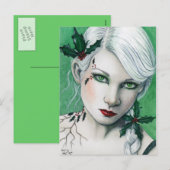 Holly Christmas-Briefkaart Feestdagenkaart (Voorkant / Achterkant)