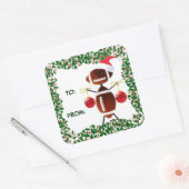 Holly Christmas Football Gift Label (Envelop)