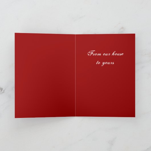 Holly Christmas Kaart  (Binnen)