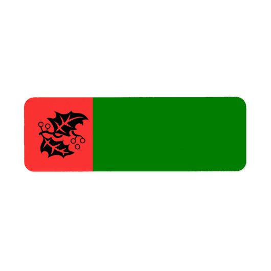Holly Christmas Label (Voorkant)