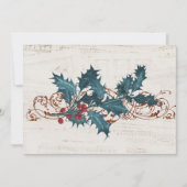 Holly Christmas Music  Blank Vakantie Kaart (Voorkant)