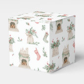 Holly Christmas Pattern Bedankdoosjes (Voorkant Zijde)
