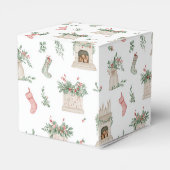 Holly Christmas Pattern Bedankdoosjes (Achterkant)